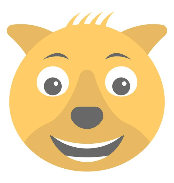 Glücklich Koala Emoticon Gesicht — Stockvektor