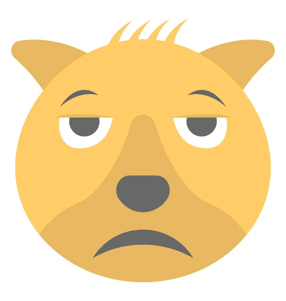 Triste Faccina Emoticon Koala — Vettoriale Stock