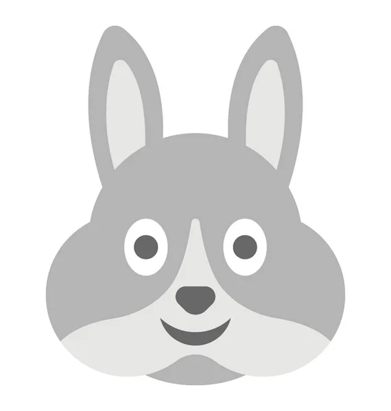 Sourire Aux Longues Oreilles Symbolisant Émoticône Lapin — Image vectorielle