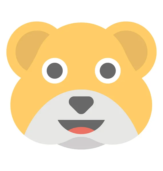 Μια Αρκούδα Πρόσωπο Smiley Εκφράζοντας Είσαι Ευτυχισμένος — Διανυσματικό Αρχείο