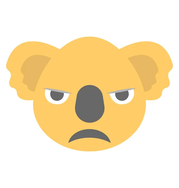 Koala Smiley Mostrando Cara Triste — Vector de stock