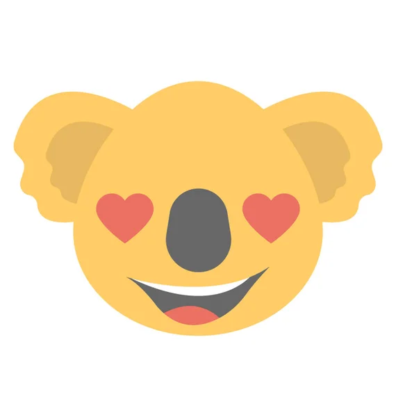 Koala Sonriente Mostrando Cara Feliz — Vector de stock