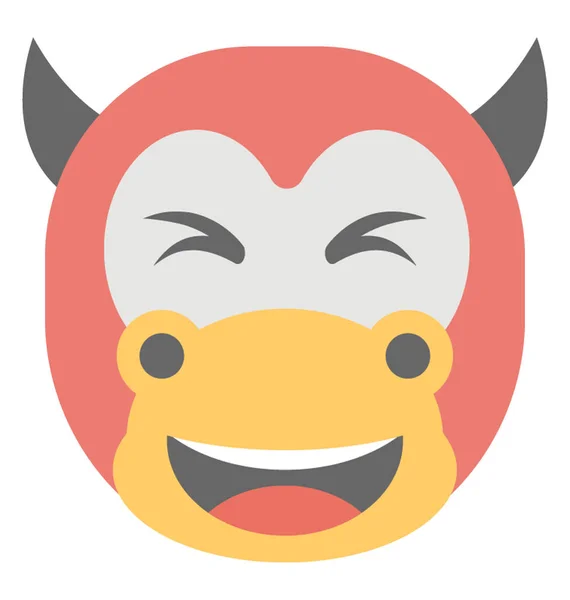 Flat Camel Face Emoji Smiling Expressions — Stock Vector