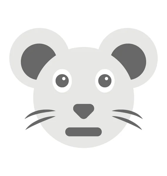 Een Smiley Met Snorharen Symboliseert Hamster Emoticon — Stockvector