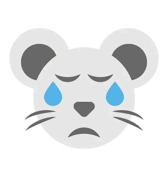 Smiley Whiskers Symbolising Hamster Emoticon — Stock Vector
