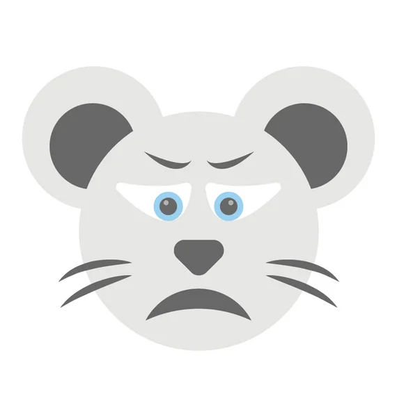 Een Smiley Met Snorharen Symboliseert Hamster Emoticon — Stockvector