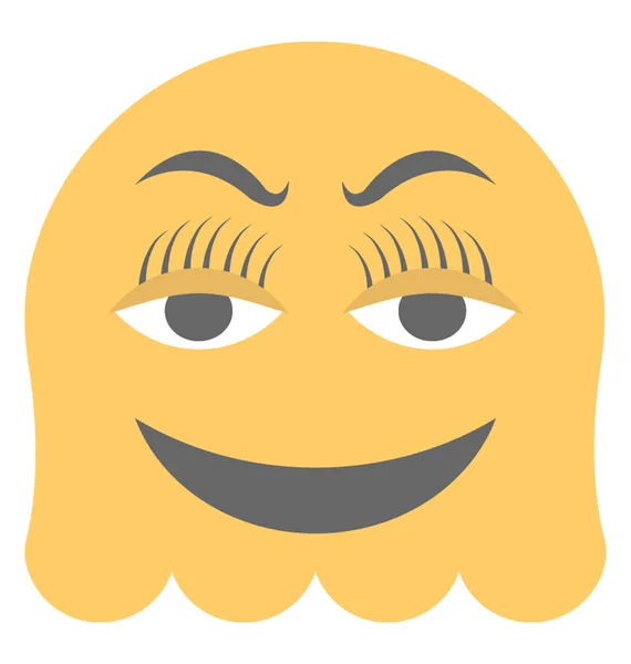 Gelukkig Expressie Emoticon Pictogram — Stockvector