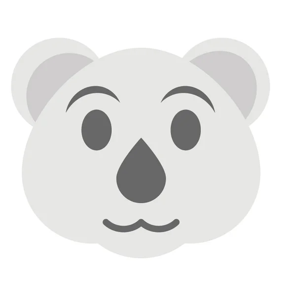 Ein Bärengesicht Smiley Der Ausdrückt Niedlich Sein — Stockvektor