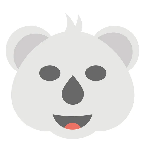 Medve Szembe Smiley Kifejezésére Meglepte — Stock Vector