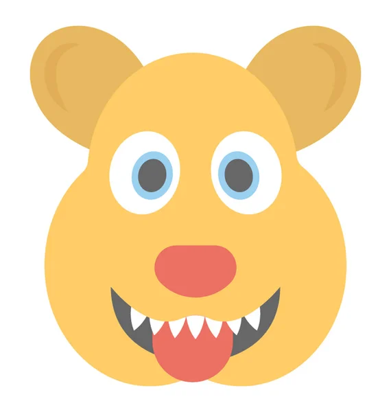 Ikony Emoji Płaskim Szczur — Wektor stockowy