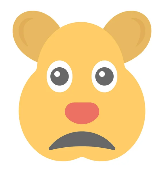 Rat Emoji Icône Plate — Image vectorielle