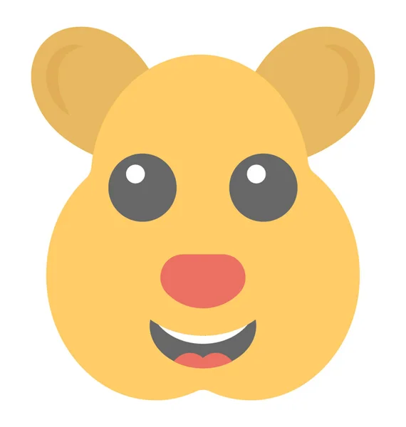 Ikony Emoji Płaskim Szczur — Wektor stockowy