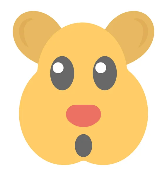 Rat Emoji Icône Plate — Image vectorielle