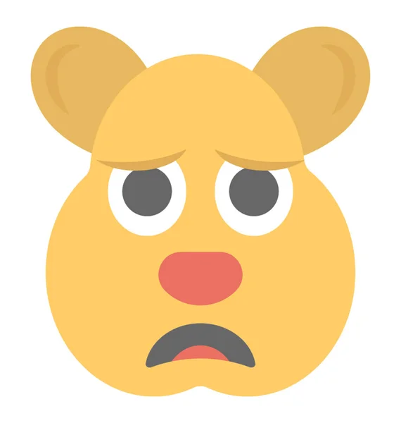 Icono Plano Emoji Rata — Vector de stock