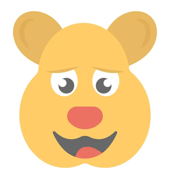 Ícone Plano Emoji Rato — Vetor de Stock