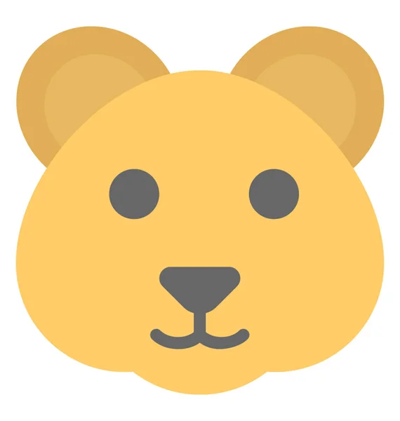Ведмідь Обличчя Смайлик Виражає Щастя — стоковий вектор