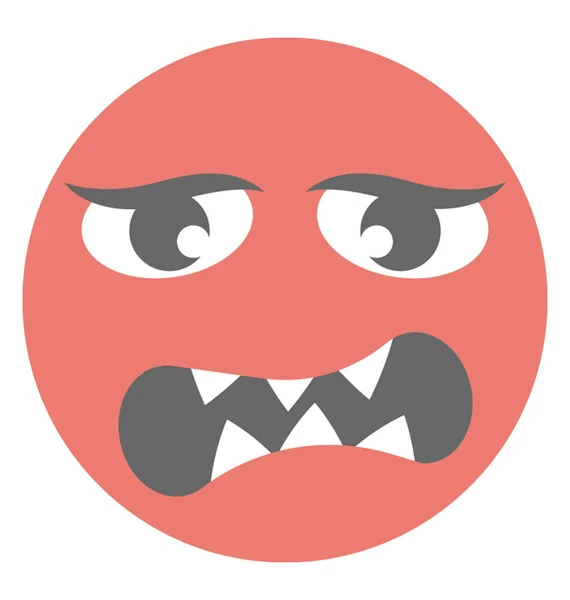 Smiley Expressing Being Annoyed — Stock Vector