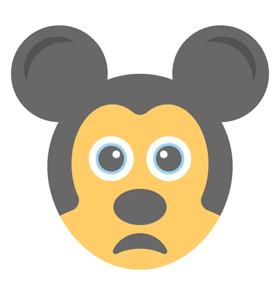 Cartoon Appearance Mickey Mouse Flat Emoticon Stock Illustration