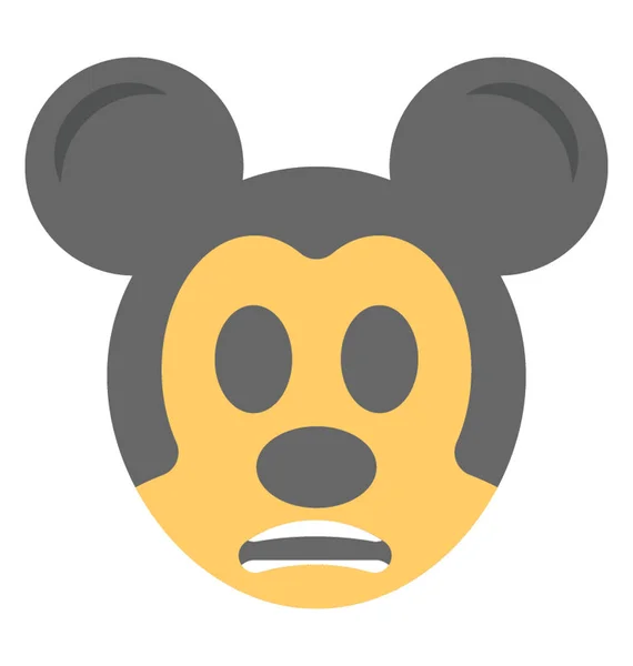 Cartoon Appearance Mickey Mouse Flat Emoticon Vector Graphics