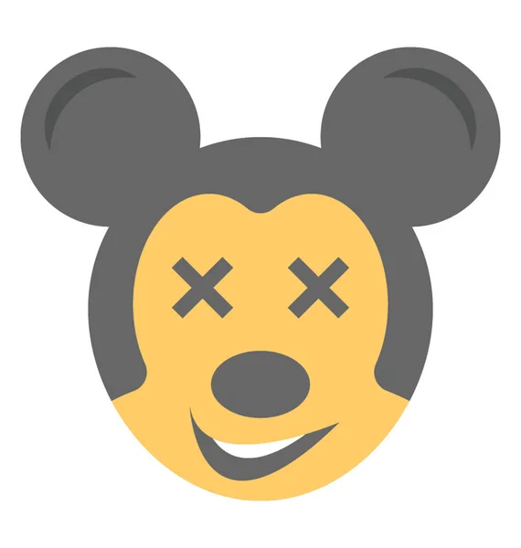 Cartoon Appearance Mickey Mouse Flat Emoticon Vector Graphics
