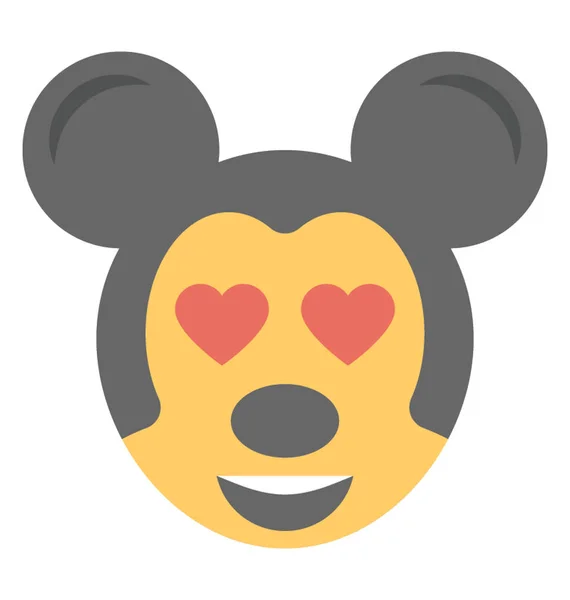 Cartoon Appearance Mickey Mouse Flat Emoticon Royalty Free Stock Vectors