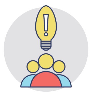 Yeni pazarlama fikir düz simgesi 