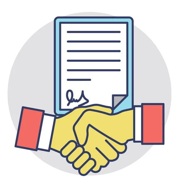 Business Handshake Pojęcie Umowy — Wektor stockowy