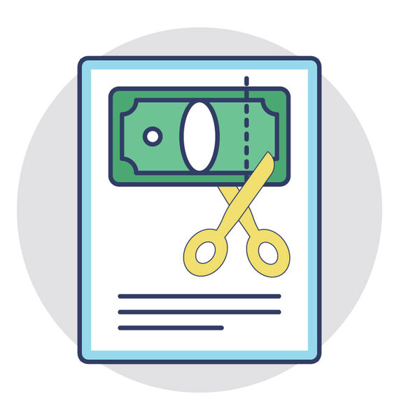 Документ с ножницами сокращает понятие вычета подоходного налога
 