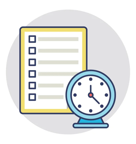 Planification Organisation Temps — Image vectorielle