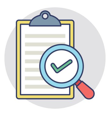 Pano sayfasının Büyüteç'i ve onay işareti gösteren görev analiz kavramı ile