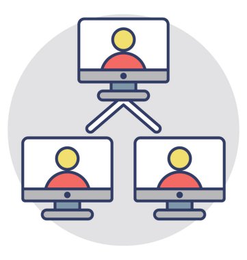 Gösterilen sosyal ağ kullanıcılarının birbirine bağlı sistemler