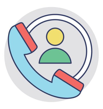 Kişisel asistan ve telefon ahizesi sembolü müşteri Merkezi 