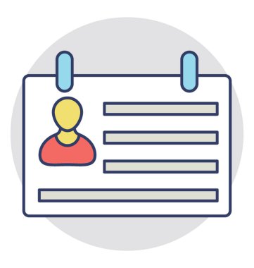 Kullanıcı profil ayrıntıları düz tasarım simgesi 