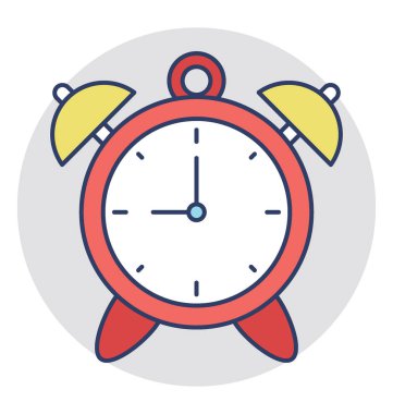 Alarm çanları kavramı ile bir retro tarzı masa saati