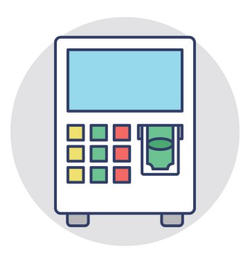 Görünüm işleme para ile bir otomatik vezne makinesi