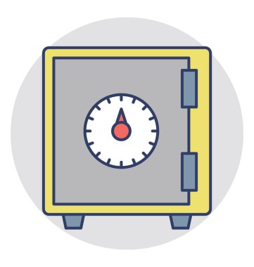 Bir demir ile bankacılık kasa dijital kilit kavramı kutu