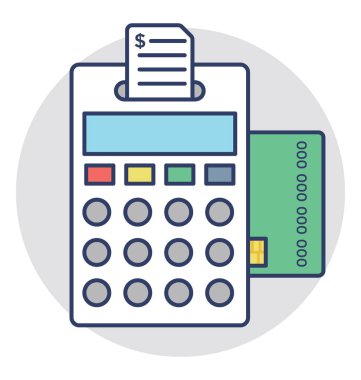 Online banka kavramı için terminal bir kart