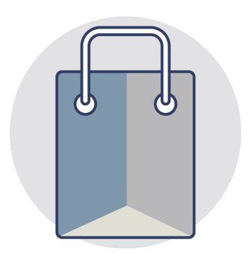 Alışveriş bir kadın çantası kavramı 