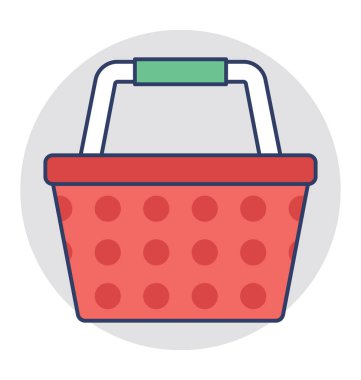 Bir alışveriş sepeti bakkal öğeler için