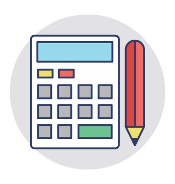 Bir hesap makinesi bütçeleme kalem kavramı ile 