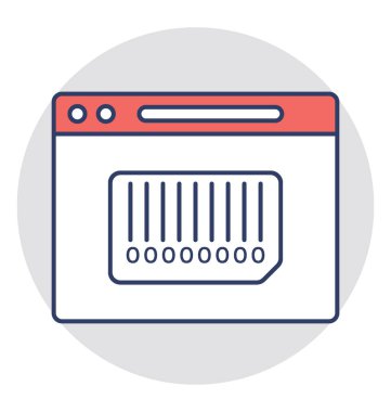 Barkod altında çevrimiçi ürün izleme web sayfası kavramı üzerinde 