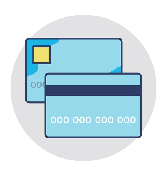 Δύο Πιστωτικές Κάρτες Έννοια Της Online Τραπεζικές Συναλλαγές — Διανυσματικό Αρχείο
