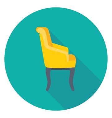 Bir sandalye yemek veya çalışma genellikle kullanılan yan görünüm