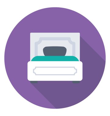 Büyük yatak odası için çift kişilik büyük bir yatak.