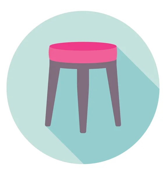 Une Table Tabouret Confortable Bois — Image vectorielle