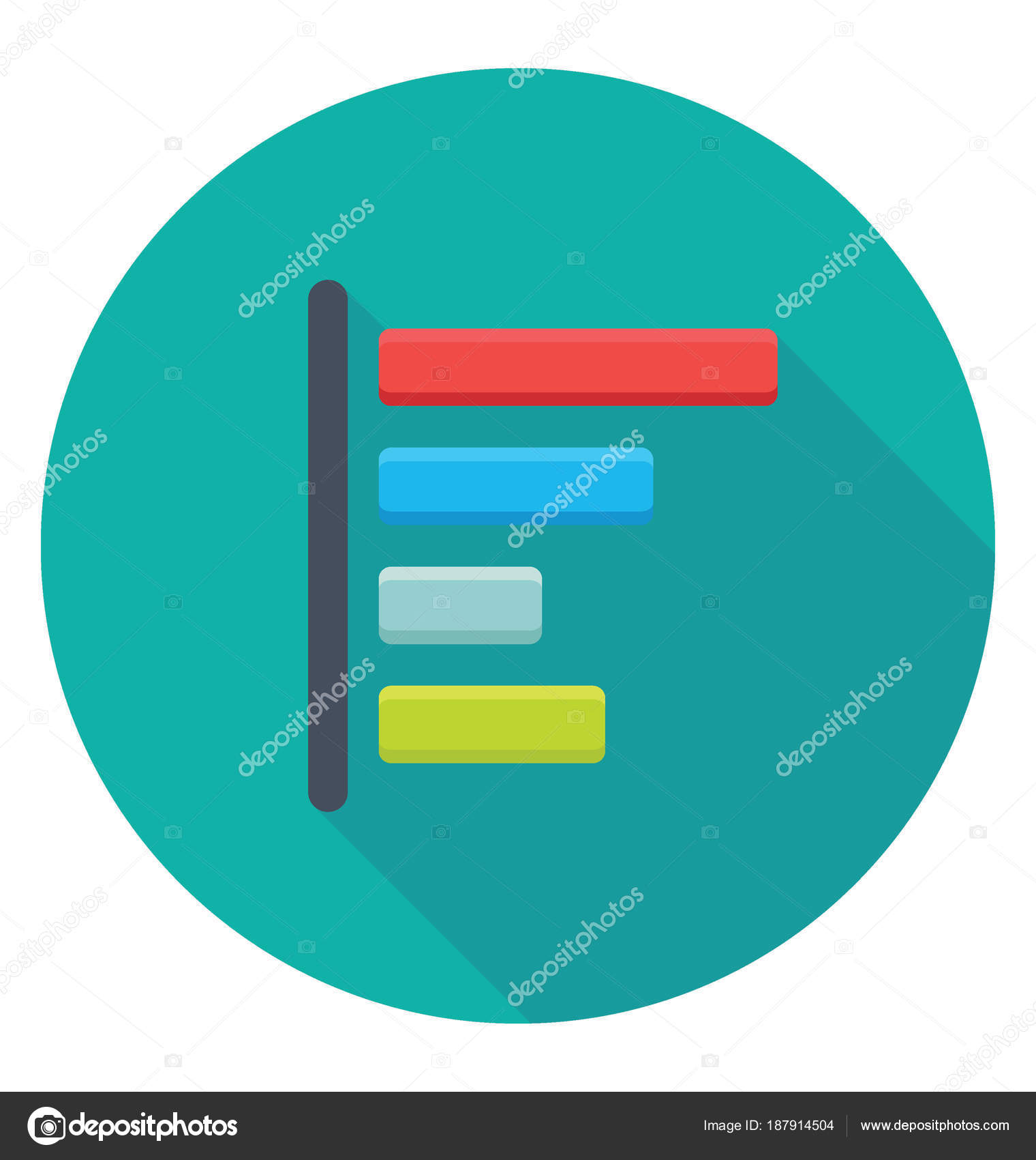 Horizontal Bar Chart Statistical Analysis Stock Vector Image by