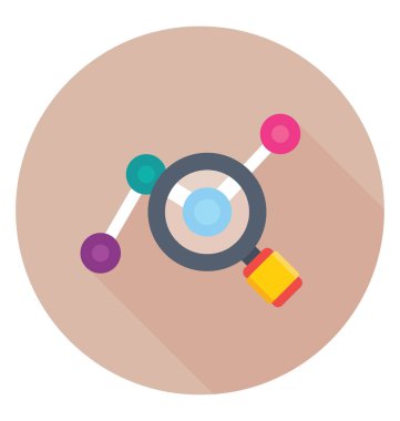 Büyüteç altında bir noktalı çizgi grafik 