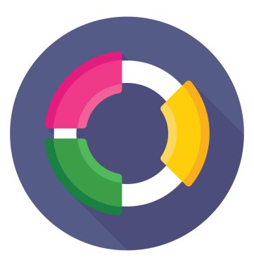 Daire diyagram farklı yüzde, pasta grafiği grafik ile, 