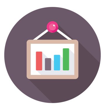 İş analizi asılan bir grafik sunum