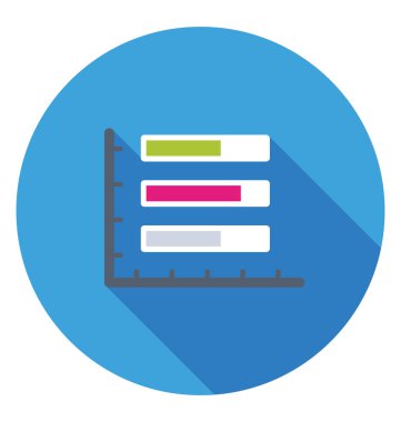 İstatistiksel veri raporlama yatay bir çubuk grafik
